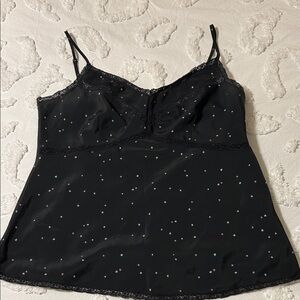 All Saints black Camisole with Star Details
